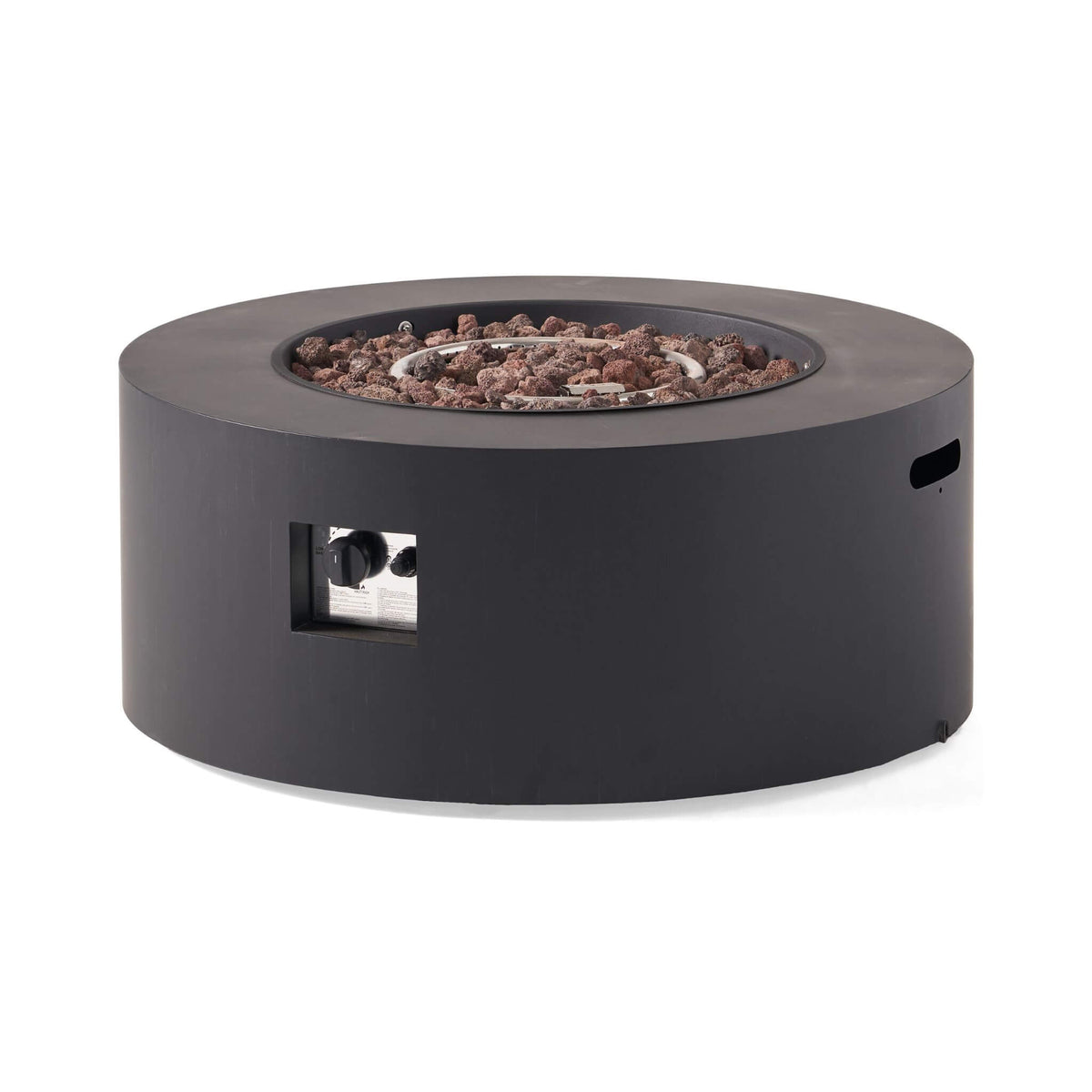 Modern 32-Inch 40K BTU Round Iron Propane Fire Pit (SAK29102)