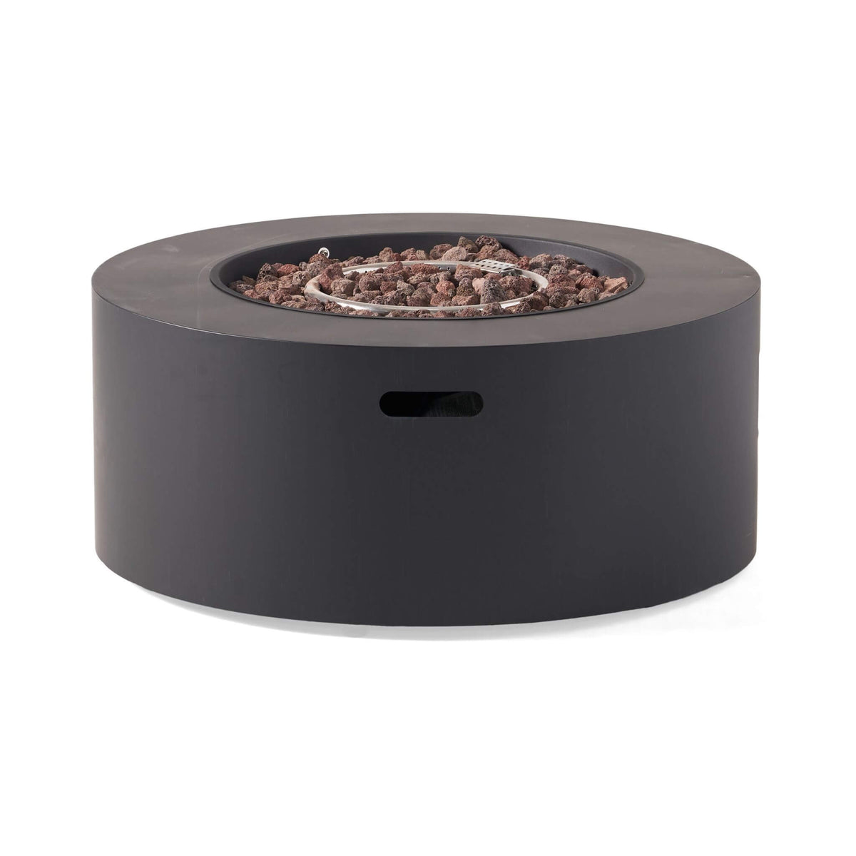 Modern 32-Inch 40K BTU Round Iron Propane Fire Pit (SAK29102)