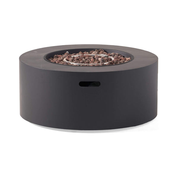Modern 32-Inch 40K BTU Round Iron Propane Fire Pit (SAK29102)