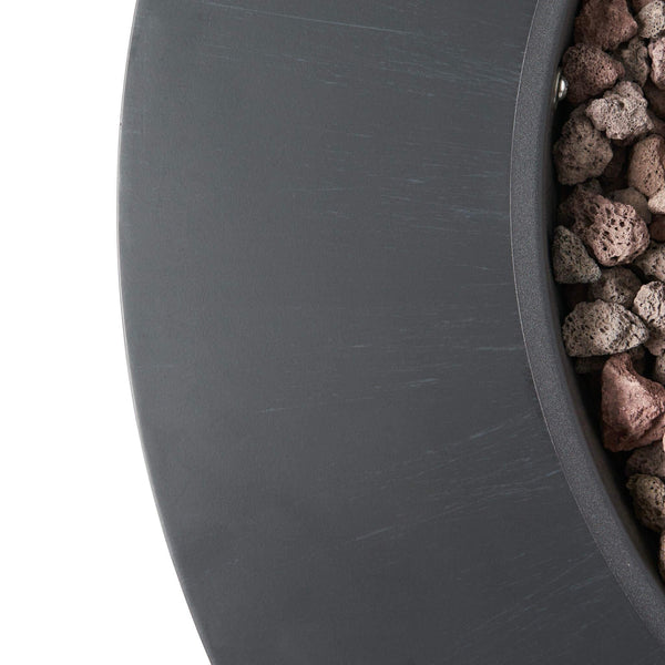 Modern 32-Inch 40K BTU Round Iron Propane Fire Pit (SAK29102)