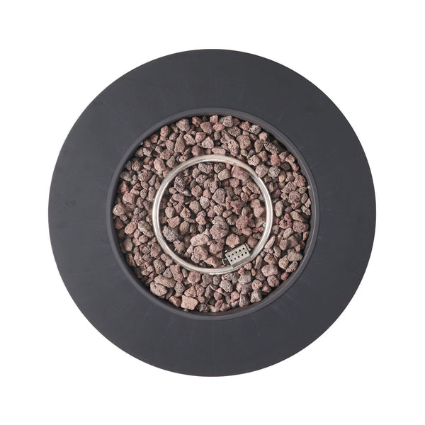 Modern 32-Inch 40K BTU Round Iron Propane Fire Pit (SAK29102)