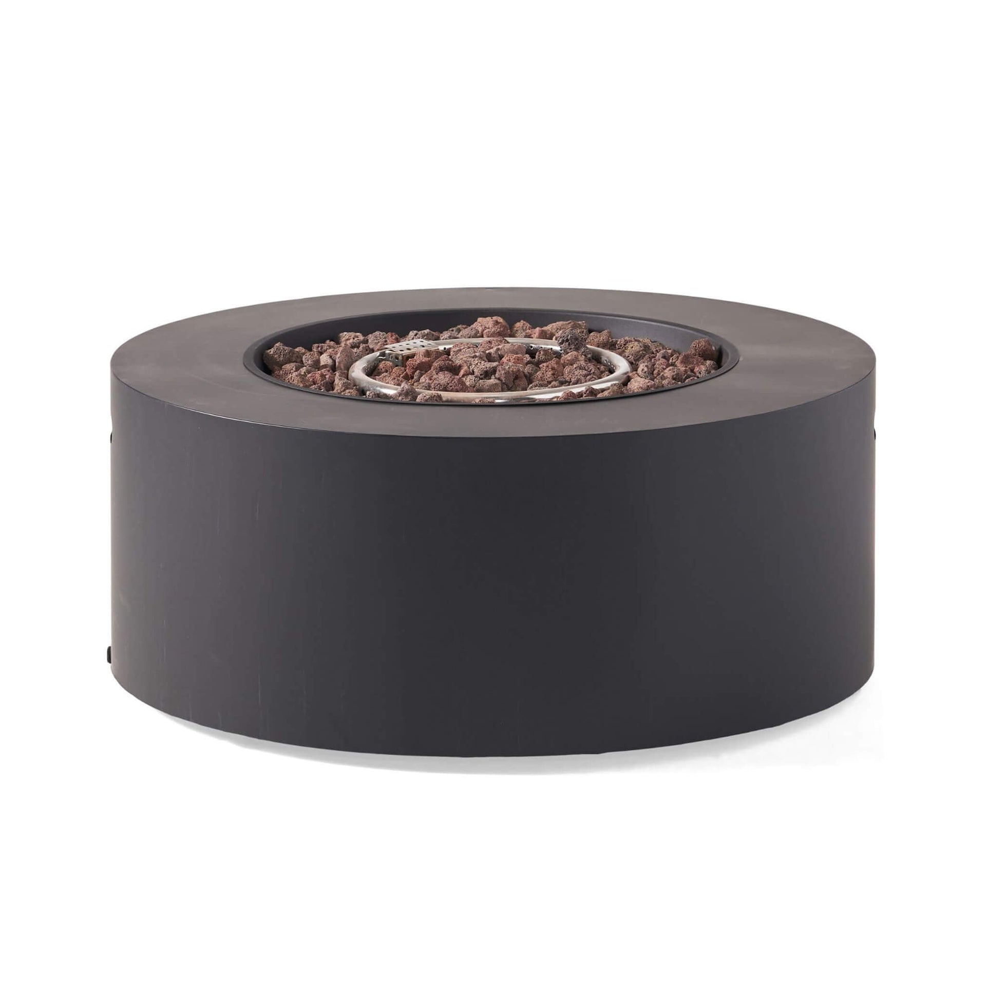 Modern 32-Inch 40K BTU Round Iron Propane Fire Pit (SAK29102)