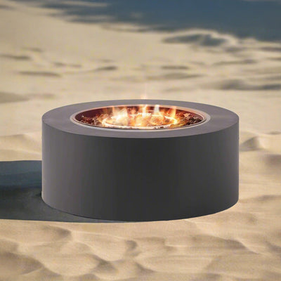 Modern 32-Inch 40K BTU Round Iron Propane Fire Pit (SAK29102)