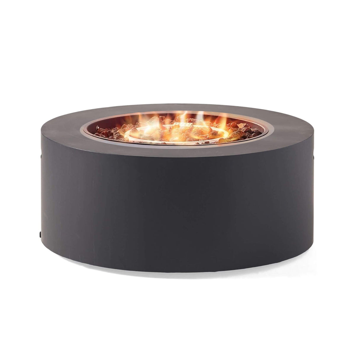 Modern 32-Inch 40K BTU Round Iron Propane Fire Pit (SAK29102)