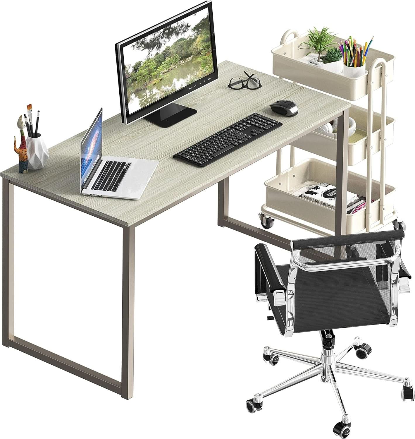Modern 48 Inch Computer Desk for Home Office Use