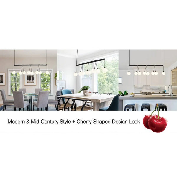 Modern 8-Light Globe Pendant Lights Hanging Chandelier for Kitchen Island
