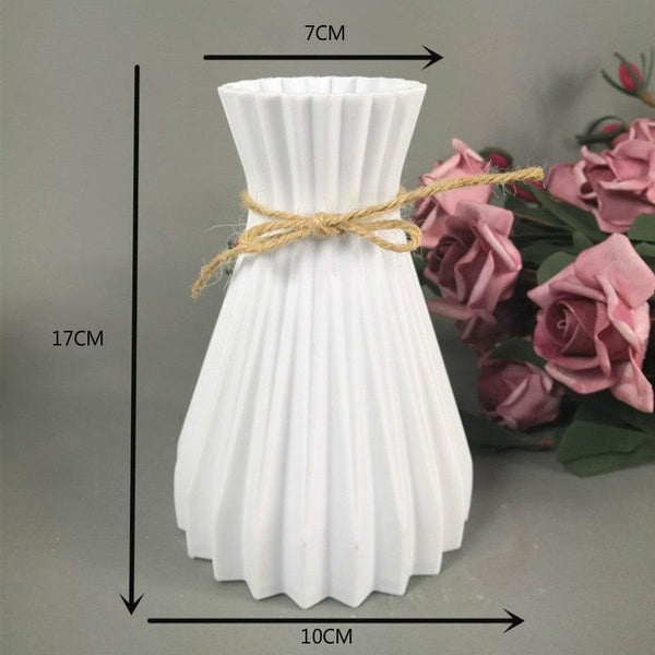 Modern Artifical Floral Plastic Vase Imitation Ceramic Flower Pot For Home Decor Living Room Centerpieces And Events Ornamnet