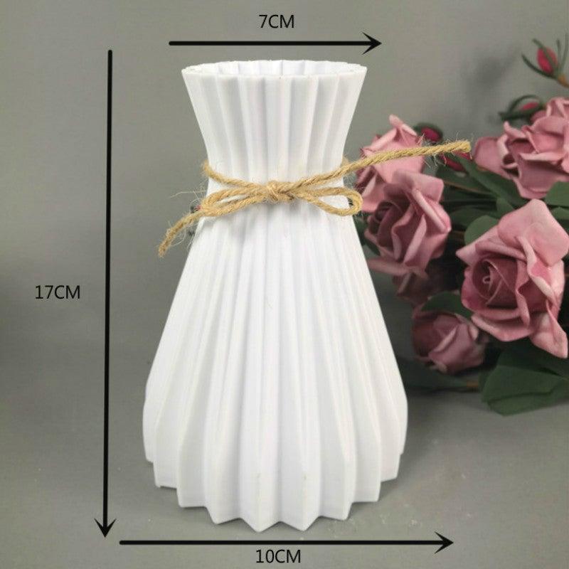 Modern Artifical Floral Plastic Vase Imitation Ceramic Flower Pot For Home Decor Living Room Centerpieces And Events Ornamnet
