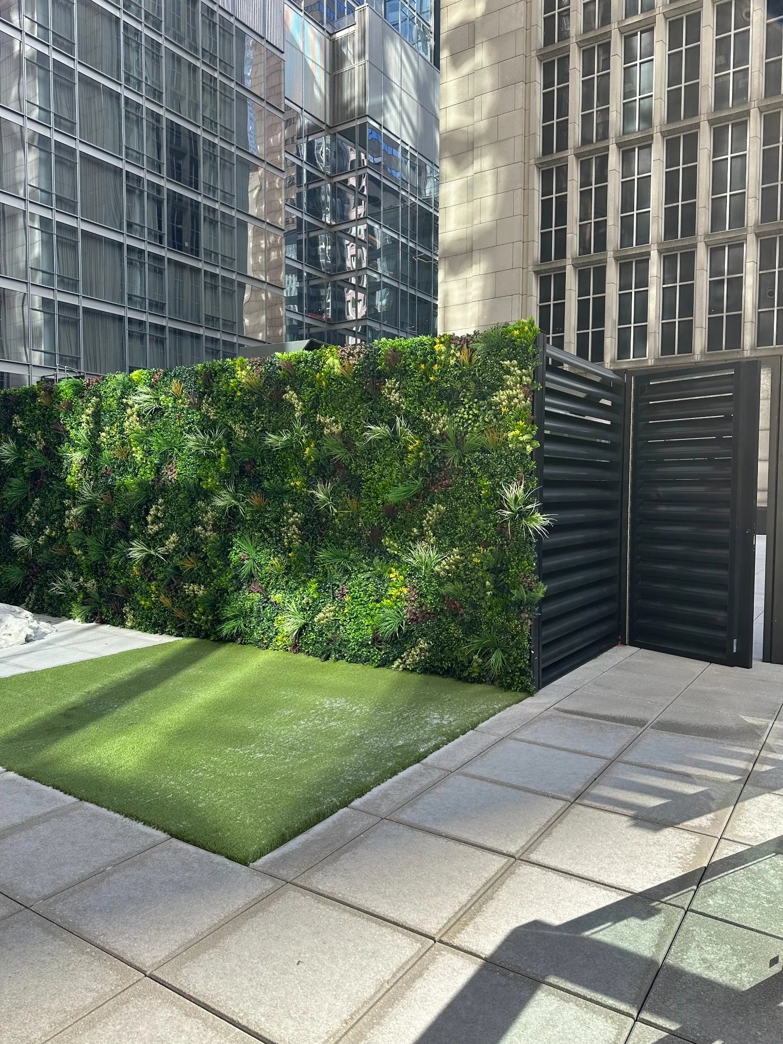 Evergreen Triptych Artificial Vertical Garden Green Wall Panel Set of 3 33 SQ FT – UV Resistant – Commercial Grade