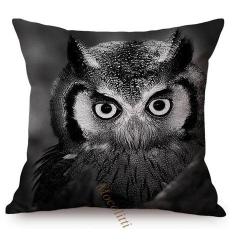 Modern Black And White Animals Portrait Photography Of Lion Zebra Elephant Tiger Pattern Sofa Pillow Cover Home Decor Square Cushions Cover 45x45cm