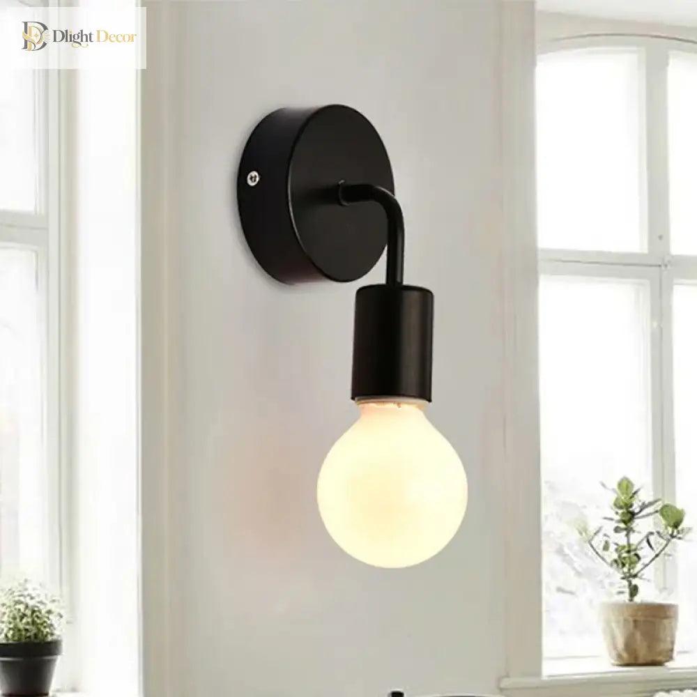 Modern Black Wall Sconce | Bedroom & Hallway Home Lighting