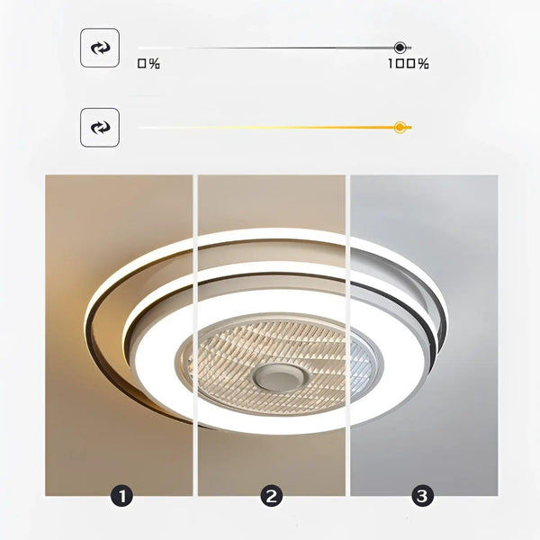 Modern Ceiling Fan Light Fixture for Bedroom & Dining Room