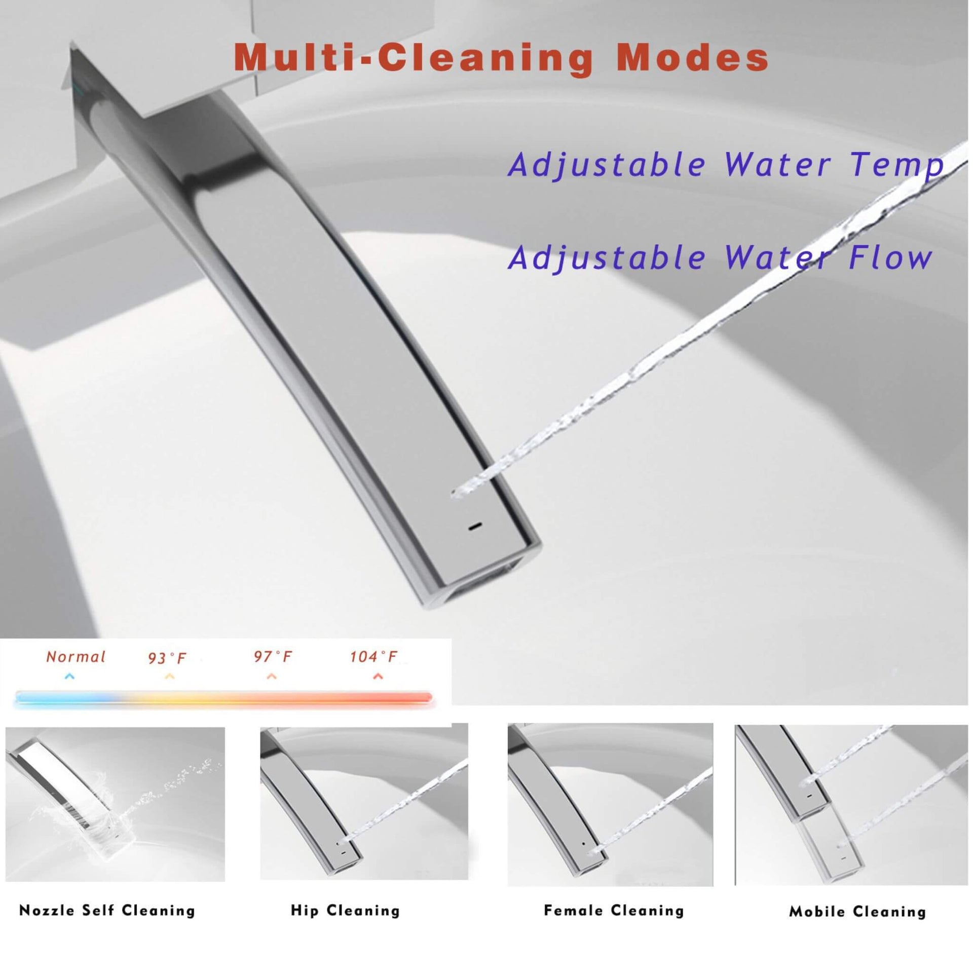 Modern Compact Smart Tankless Toilet With Bidet, Auto Open, Auto Flush, Heated Seat And Air Dryer (SAK51990)
