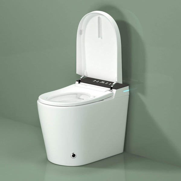 Modern Compact Smart Tankless Toilet With Bidet, Auto Open, Auto Flush, Heated Seat And Air Dryer (SAK51990)