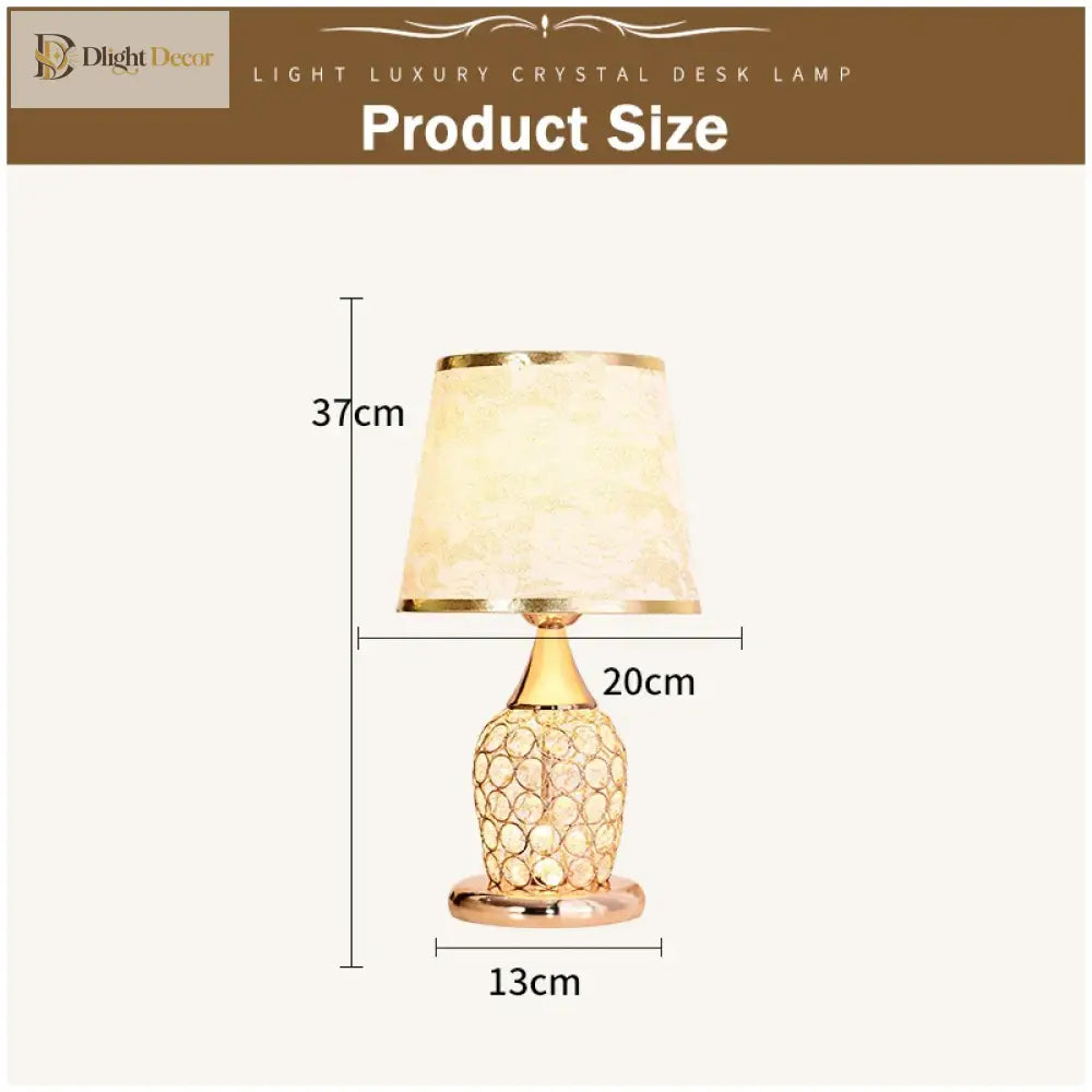 Modern Crystal Table Lamp | Modern Bedroom Lighting