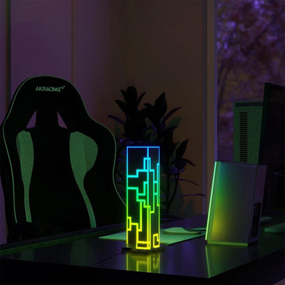 Modern Design Multicolor Cube Standing Night Lamp Restaurant Office Bedroom RGB Table Light With Remote Control Decorative Table Lamp Cute Study Lamps for Bedroom Décor