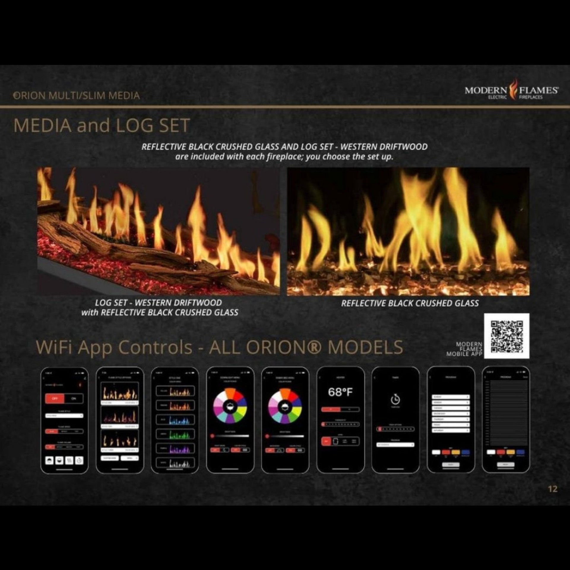 Modern Flames Orion Multi 76-Inch Heliovision Built-In Electric Fireplace [OR76-MULTI] (SAK93726)
