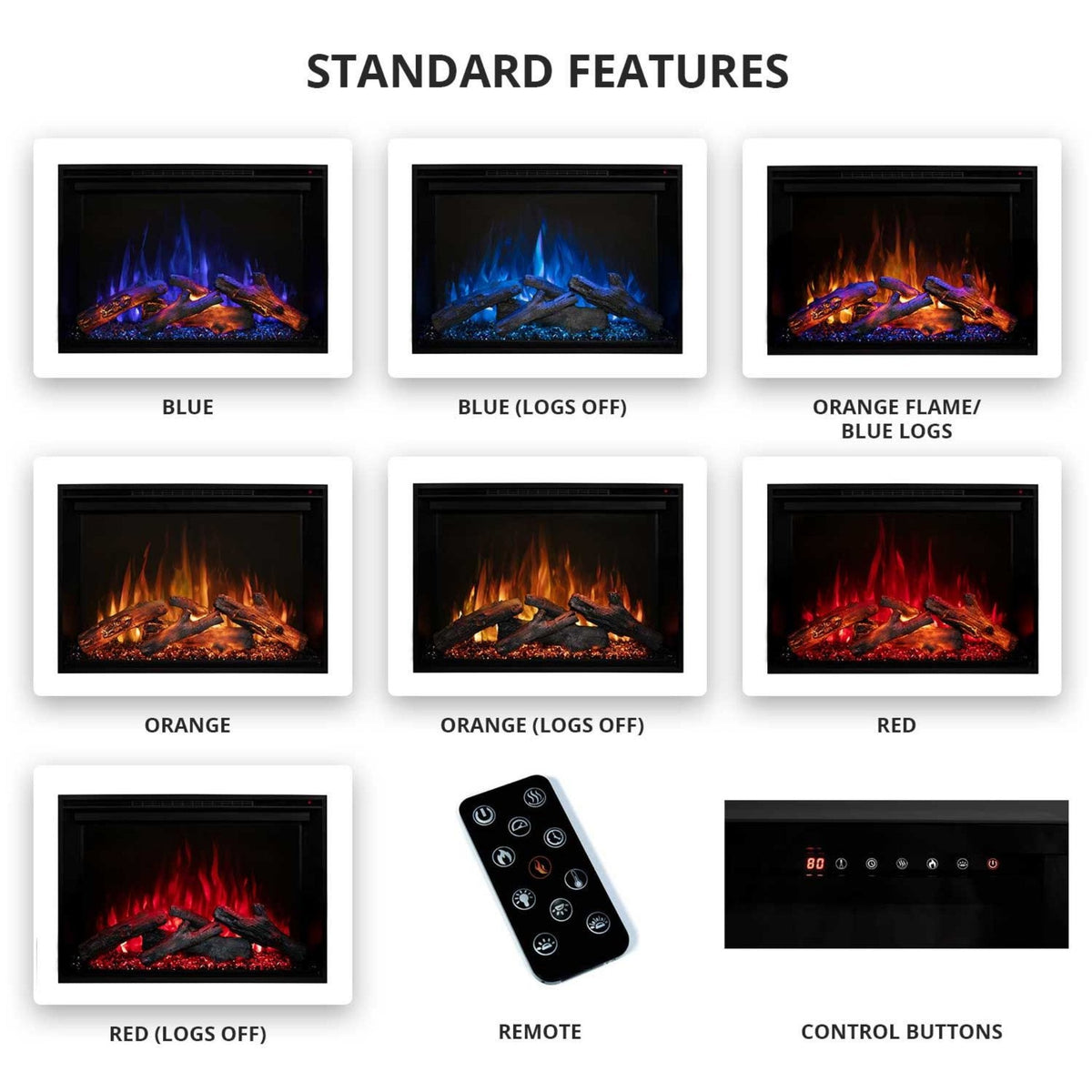 Modern Flames Redstone 36-Inch Built-In Traditional Electric Fireplace [RS-3626] (SAK36514)