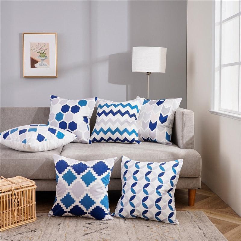 Modern Geometric Decorative Geometric Pillow Cushion Cases Outdoor Square Yellow Decorative Pillow Covers For Couch Bedroom Pillow Cases Cushion Covers