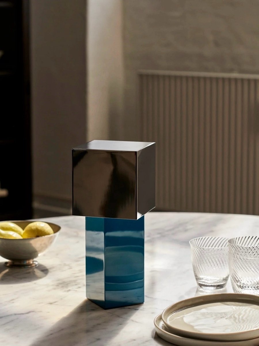 Modern Geometric Memphis Portable Dimmable Lamp - Bauhaus Pivot ATD7 Table Lamp