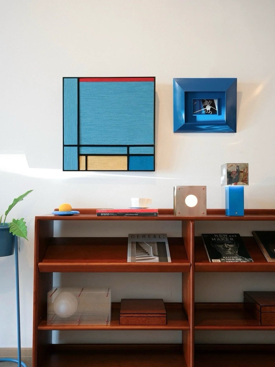 Modern Geometric Memphis Portable Dimmable Lamp - Bauhaus Pivot ATD7 Table Lamp