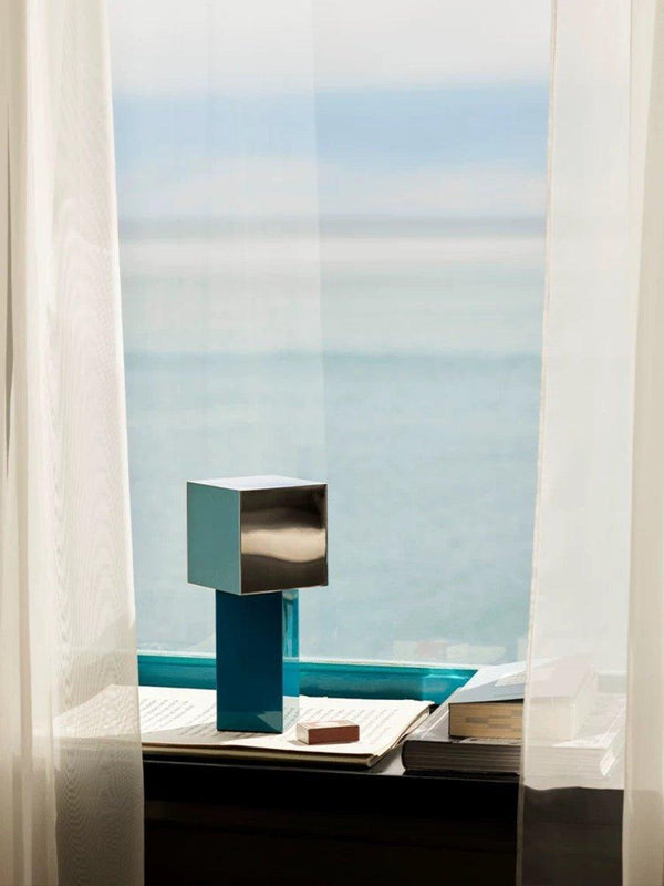 Modern Geometric Memphis Portable Dimmable Lamp - Bauhaus Pivot ATD7 Table Lamp