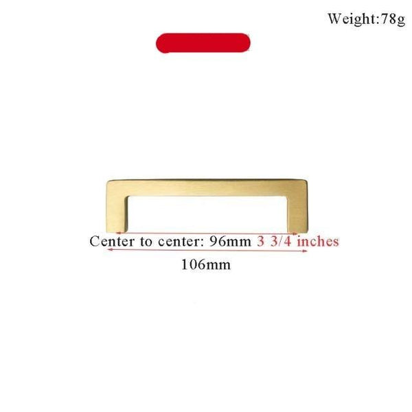 Modern Gold Knob Pure Copper Kitchen Cabinet Handles Cupboard Door Pulls Drawer Knobs Brass Furniture Handle Hardware Drawer Pulls Cupboard Knob For Kitchen Furniture Hardware