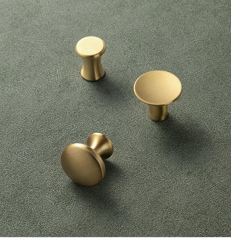 Modern Gold Knob Pure Copper Kitchen Cabinet Handles Cupboard Door Pulls Drawer Knobs Brass Furniture Handle Hardware Drawer Pulls Cupboard Knob For Kitchen Furniture Hardware