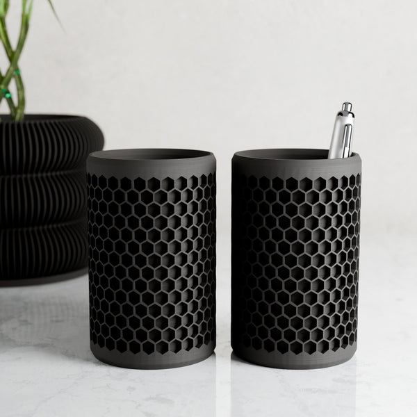 Modern Honeycomb Pencil Holder
