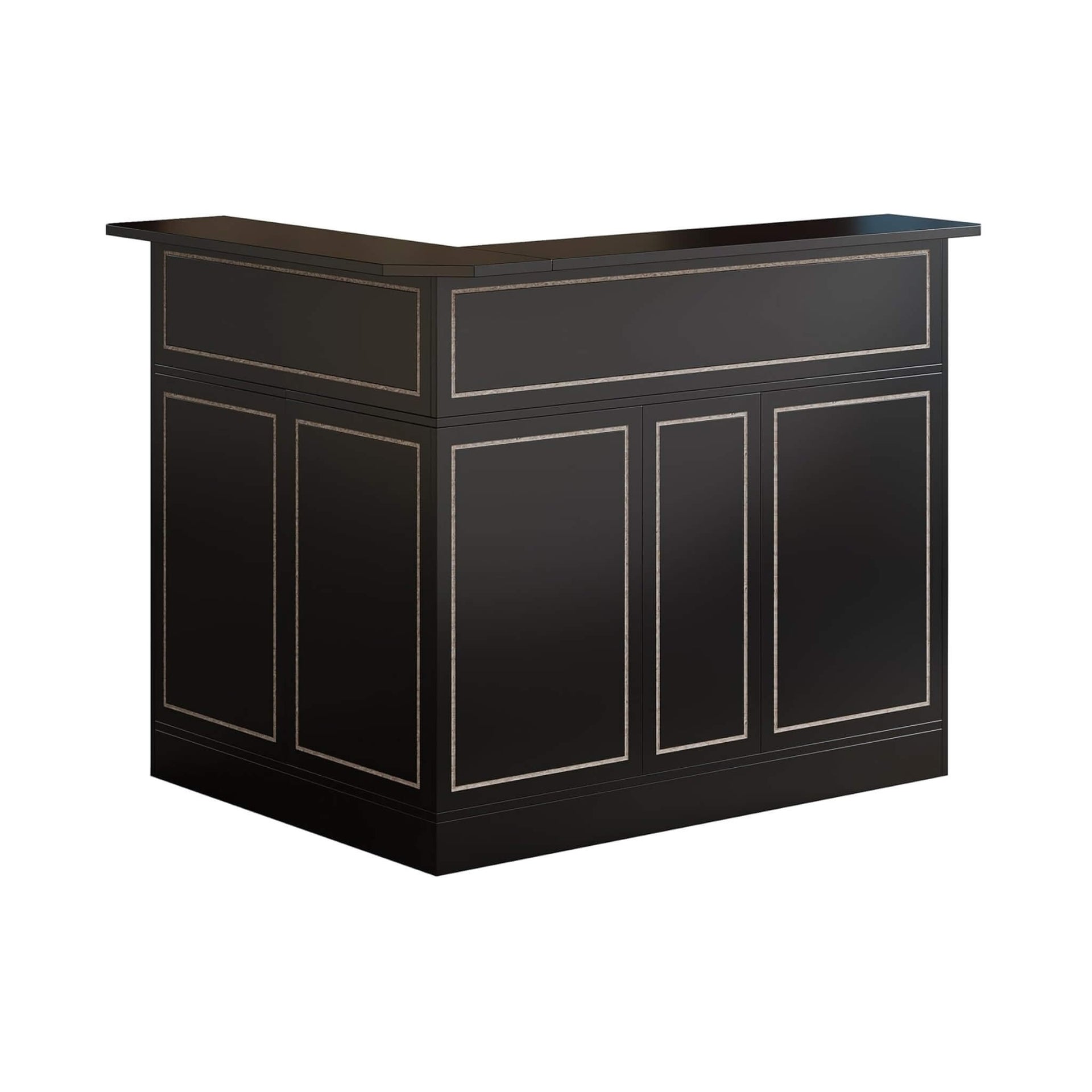 Modern L-Shaped Reception Desk With Storage Shelves (SAK81036)