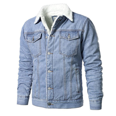 Modern Men Light Blue Jackets Luxury Slim Casual Coats New Male Quality Cotton Thick Winter Jackets Warm Comfortable Jacket Elegant Warm Winter Coats
