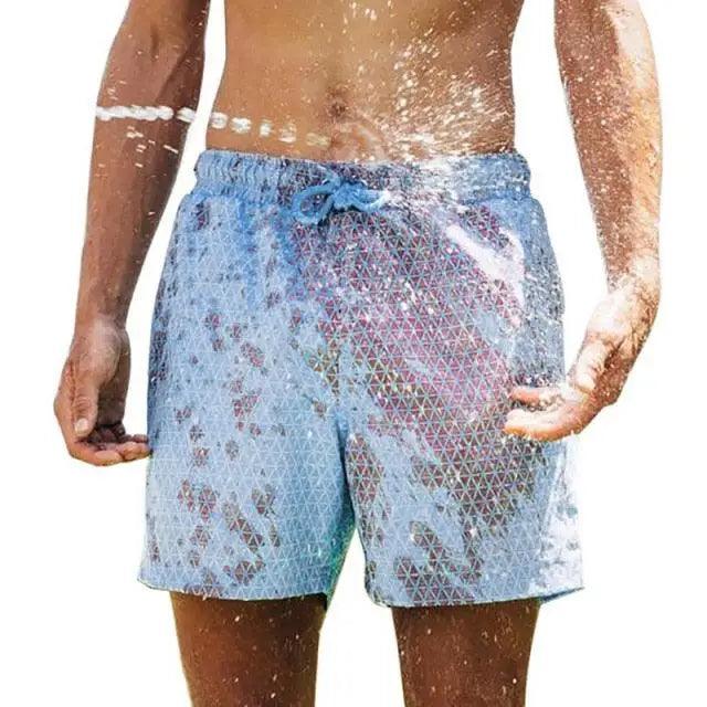 Modern Men's Summer Discoloration Swimming Trunks Magical Change Color Beach Surf Shorts Quick Dry Bathing Short Swim Pants