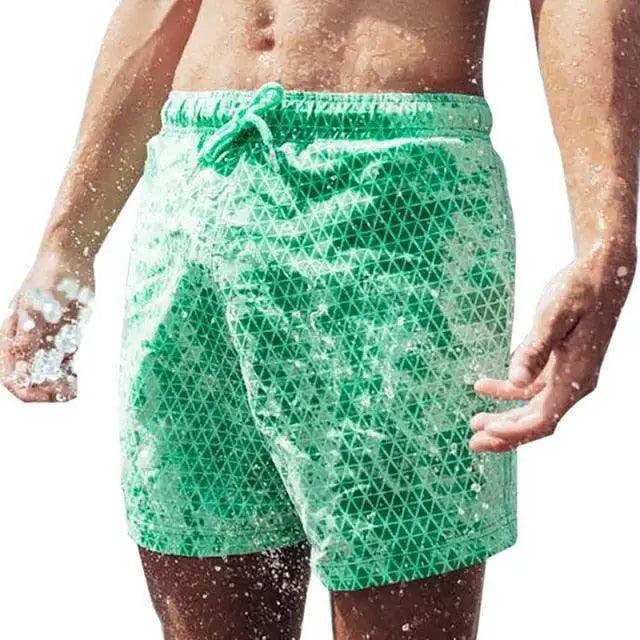 Modern Men's Summer Discoloration Swimming Trunks Magical Change Color Beach Surf Shorts Quick Dry Bathing Short Swim Pants