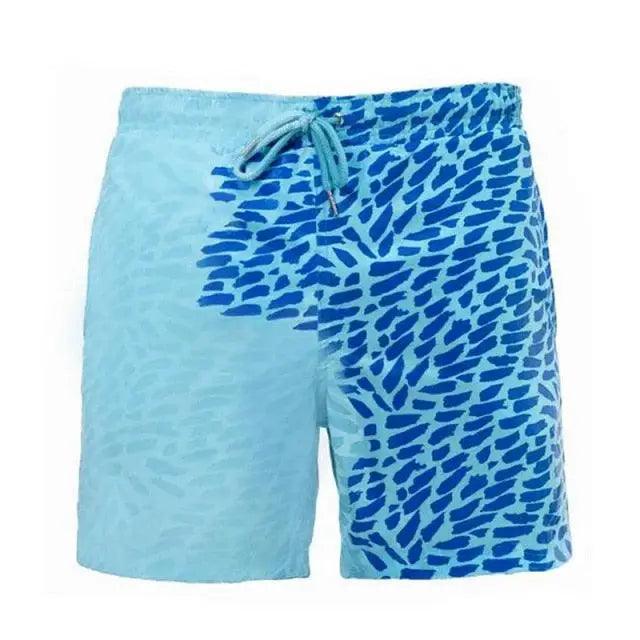 Modern Men's Summer Discoloration Swimming Trunks Magical Change Color Beach Surf Shorts Quick Dry Bathing Short Swim Pants
