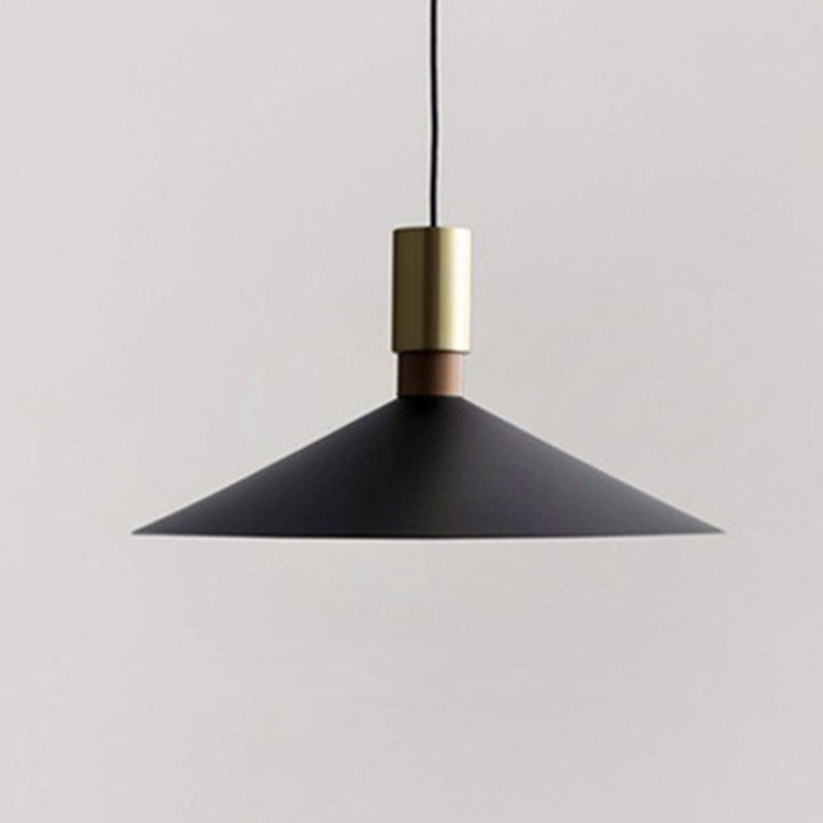 Black Iron Pendant Lamp 42cm Large Size