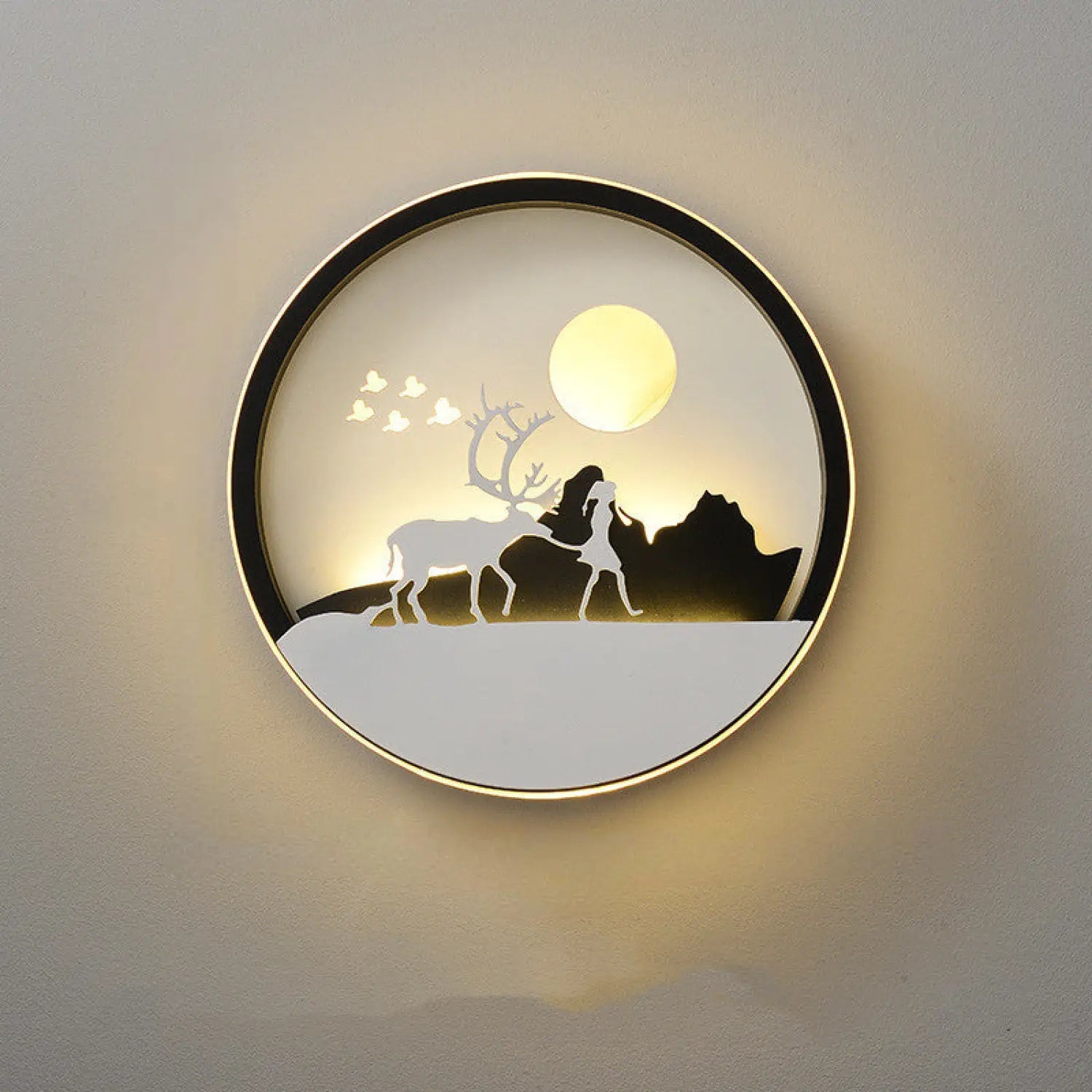 Modern Minimalist Wall Art Lamp for Bedroom and Background Decor