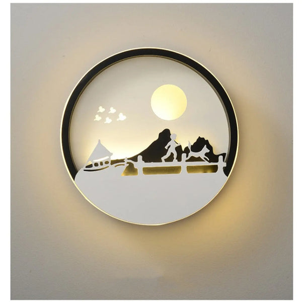Modern Minimalist Wall Art Lamp for Bedroom and Background Decor