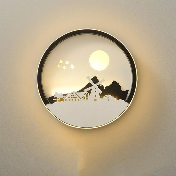 Modern Minimalist Wall Art Lamp for Bedroom and Background Decor