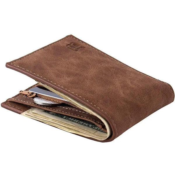 Modern New High Quality Wallet For Men Fashion Mini Men's Luxury Business Wallet Card Holder Man Purse Coin Bag Slim Wallet For Men PU Leather Wallet with 8 Slots Bifold Credit Card Holder Wallet