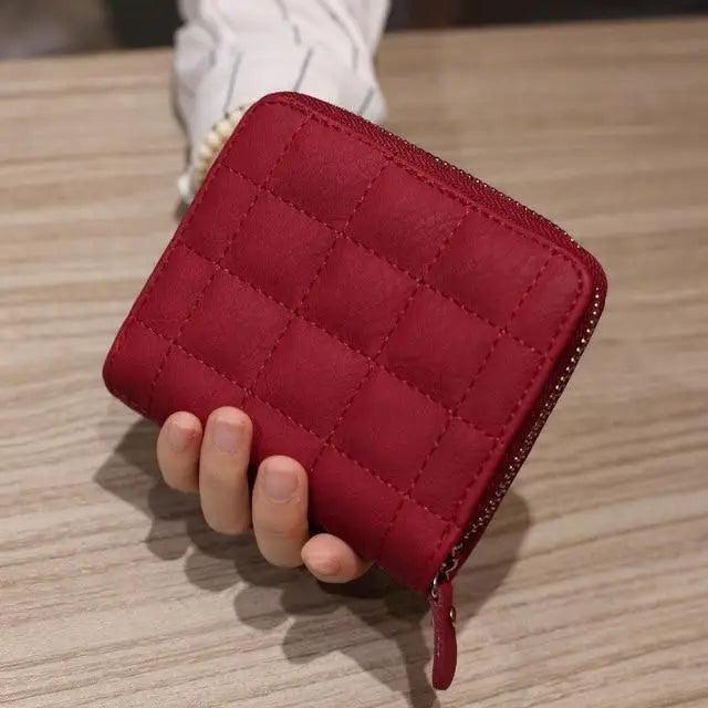 Modern PU Leather Card Holder Wallet Women Fashion Small Zipper Wallet Retro Mini Bags For Women