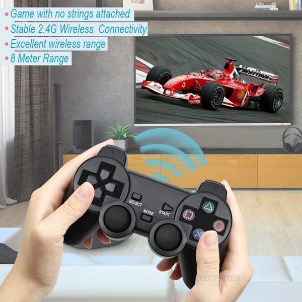 Modern Purple Wireless Joystick Gamepad Controller Along With Double Vibration Shock Perfect For PC Laptop Smart TV