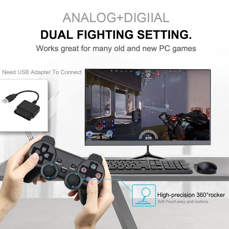 Modern Purple Wireless Joystick Gamepad Controller Along With Double Vibration Shock Perfect For PC Laptop Smart TV