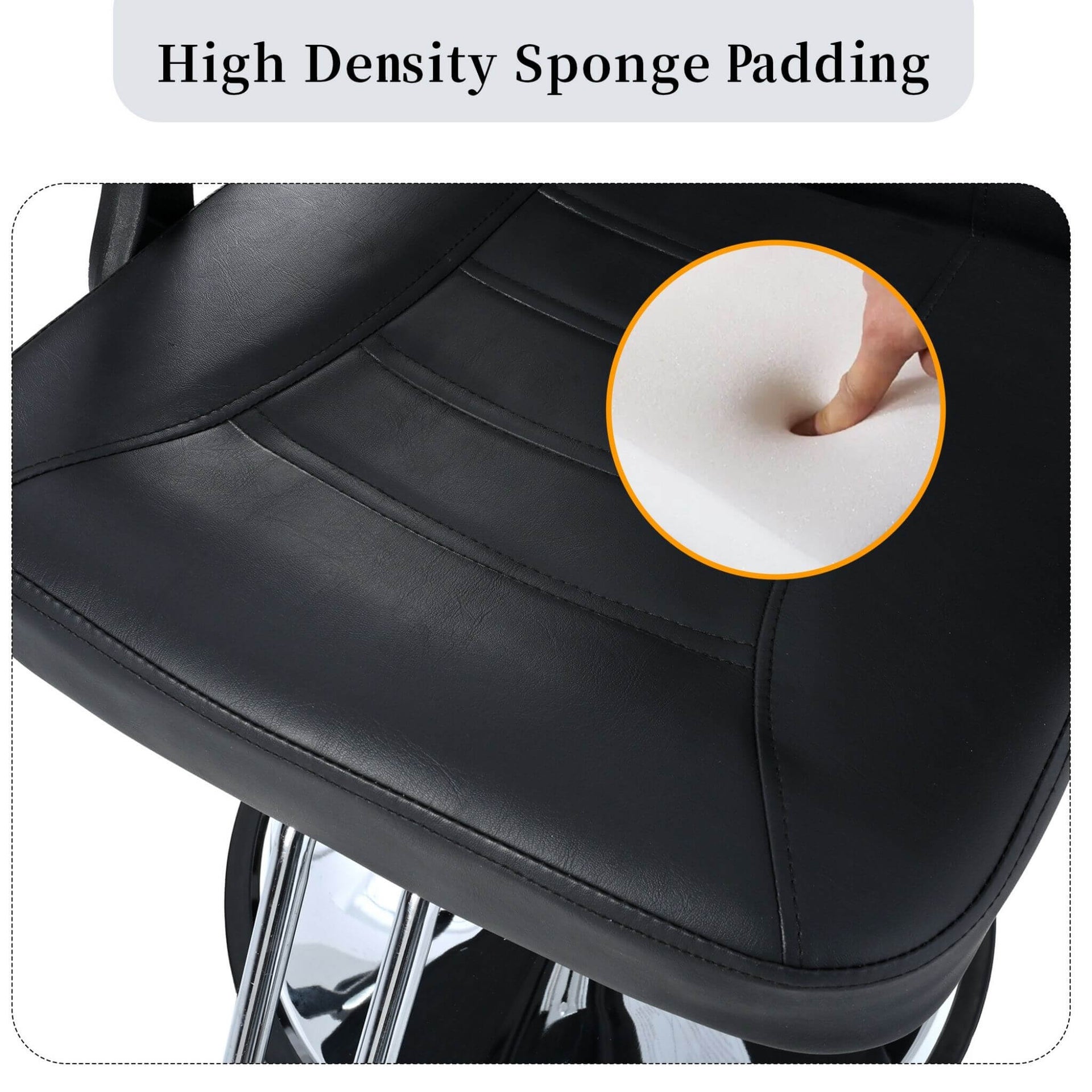 Modern Reclining Barber Chair With Adjustable Headrest And Hydraulic Pump (SAK62751)