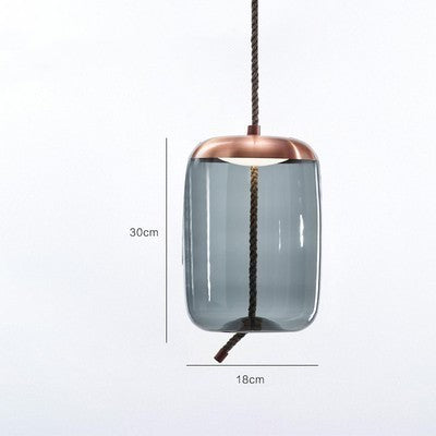 Modern Restaurant Bar Model Room Window Decoration Twine Glass Chandelier Decorbites