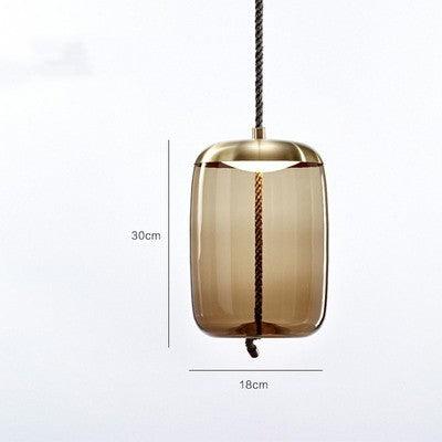 Modern Restaurant Bar Model Room Window Decoration Twine Glass Chandelier Decorbites