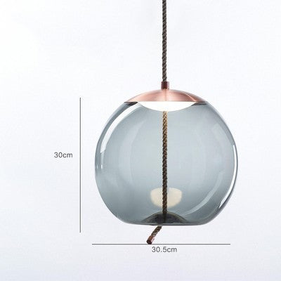 Modern Restaurant Bar Model Room Window Decoration Twine Glass Chandelier Decorbites