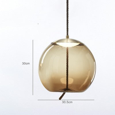 Modern Restaurant Bar Model Room Window Decoration Twine Glass Chandelier Decorbites