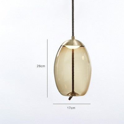 Modern Restaurant Bar Model Room Window Decoration Twine Glass Chandelier Decorbites