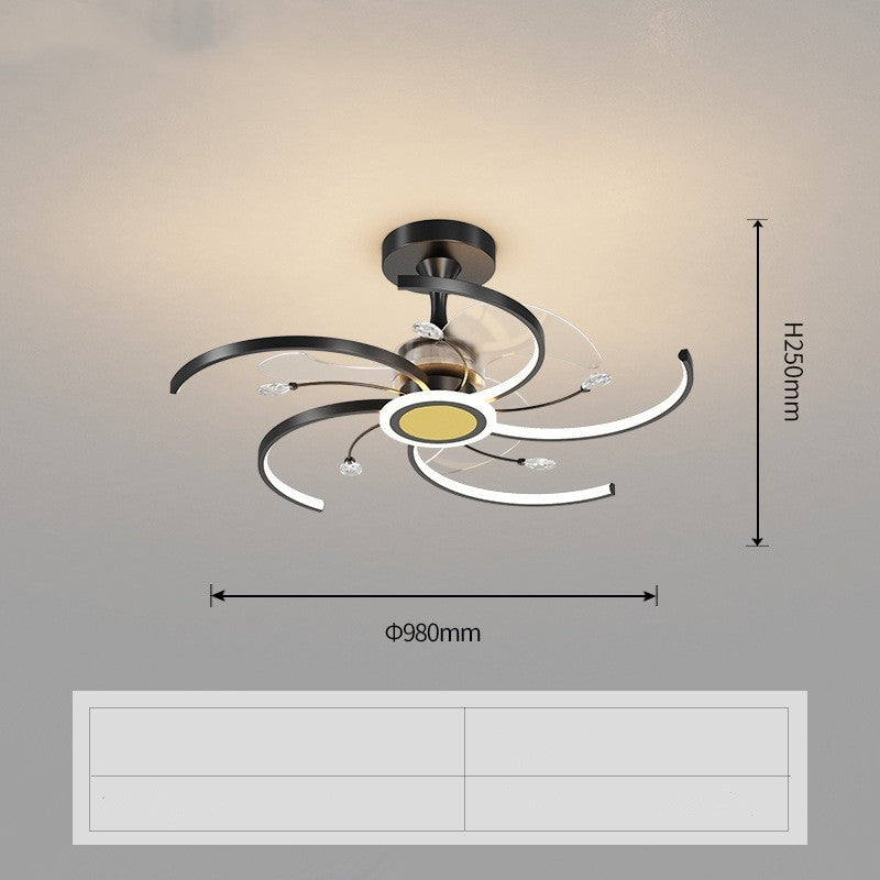 Modern Simple Fan Lamp In Living Room Decorbites