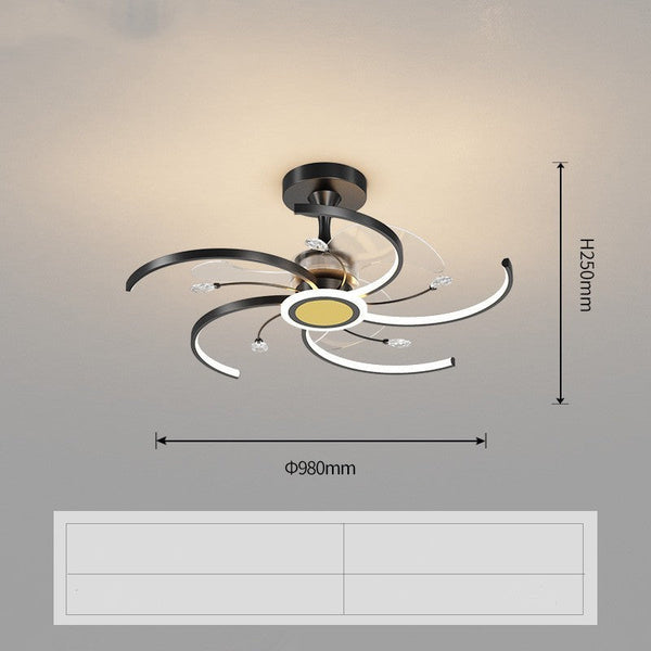 Modern Simple Fan Lamp In Living Room Decorbites